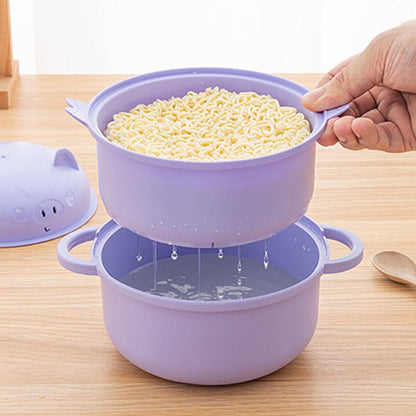 Noodle Bowl Set | 1300ml with Lid and Cutlery - Hartwella