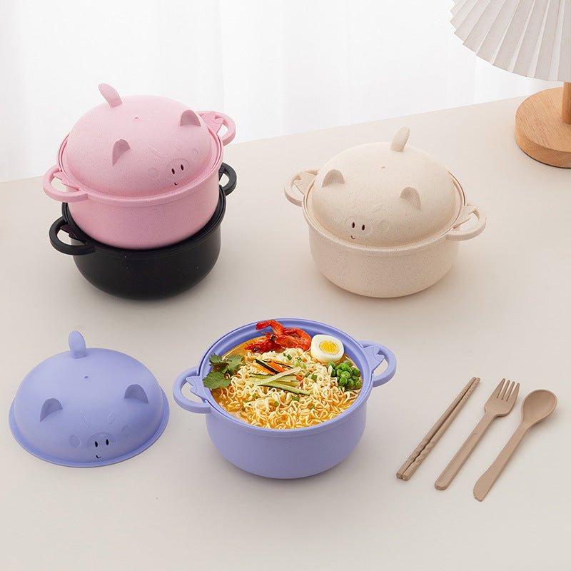 Noodle Bowl Set | 1300ml with Lid and Cutlery - Hartwella