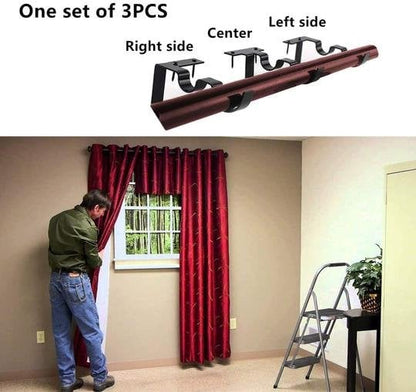 Nora Curtain Rod Brackets | No Drill, Heavy - Duty - Hartwella