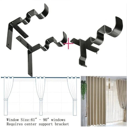 Nora Curtain Rod Brackets | No Drill, Heavy - Duty - Hartwella