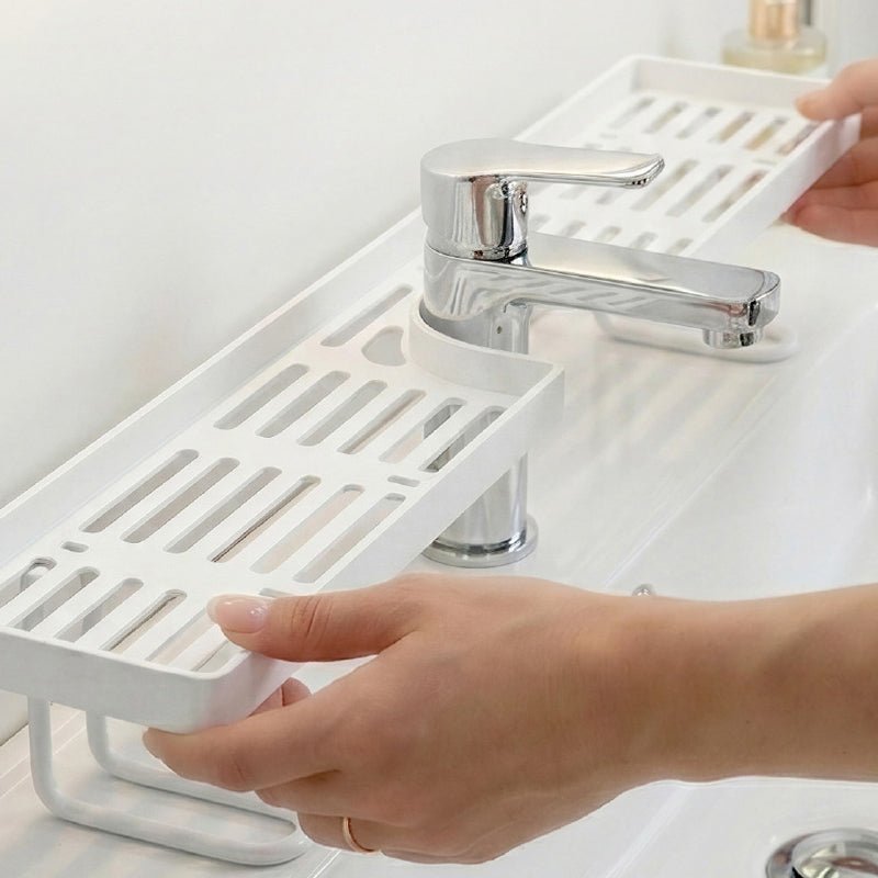 Nora Under Sink Organizer | No-Drill, Rapid-Drainage Design, Durable Plastic - Hartwella