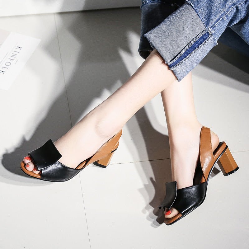 Nora Women's Pumps | Black PU Leather, Comfortable Fit - Hartwella