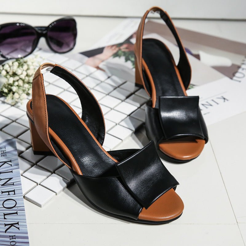 Nora Women's Pumps | Black PU Leather, Comfortable Fit - Hartwella