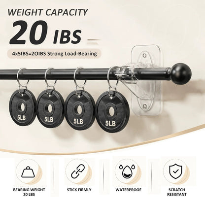 Nova Rod Brackets | Self-Adhesive, No Drill Required - Hartwella
