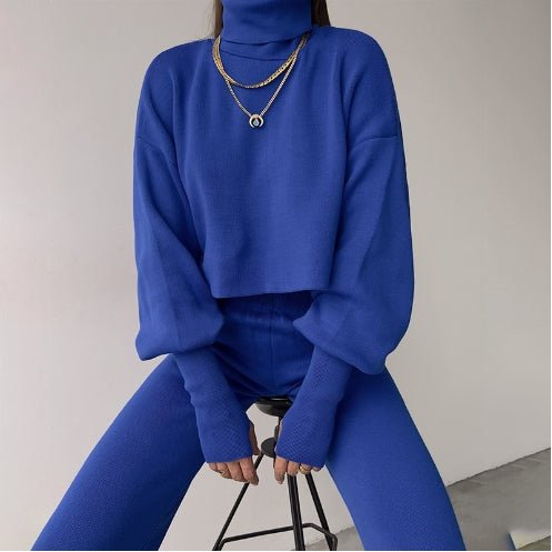 Novelle Knit Suit for Ladies | Knitted Turtleneck, Flexible and Stylish - Hartwella
