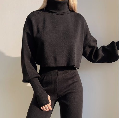 Novelle Knit Suit for Ladies | Knitted Turtleneck, Flexible and Stylish - Hartwella