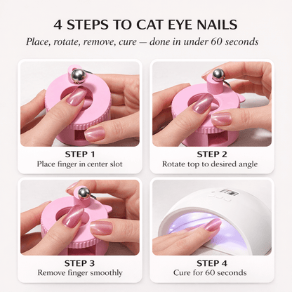 Opelle Cat Eye Nail Tool | 360° Rotating N40 Magnet, Portable Design - Hartwella