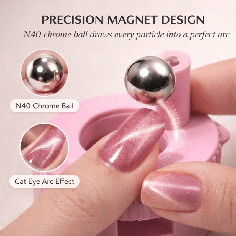 Opelle Cat Eye Nail Tool | 360° Rotating N40 Magnet, Portable Design - Hartwella