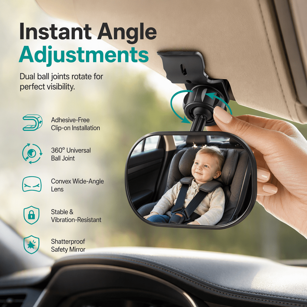 Orbix™ Adjustable Convex Car Mirror - Hartwella