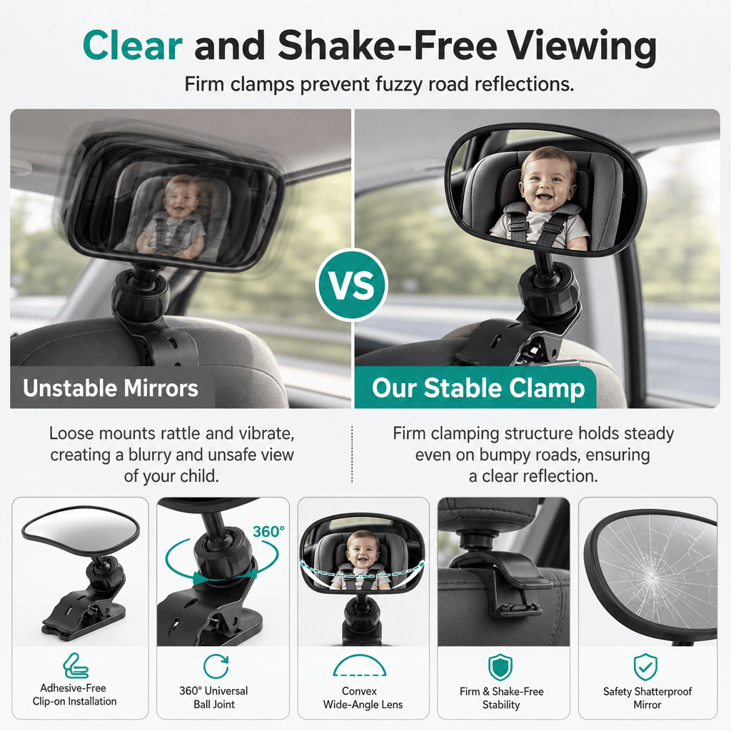 Orbix™ Adjustable Convex Car Mirror - Hartwella