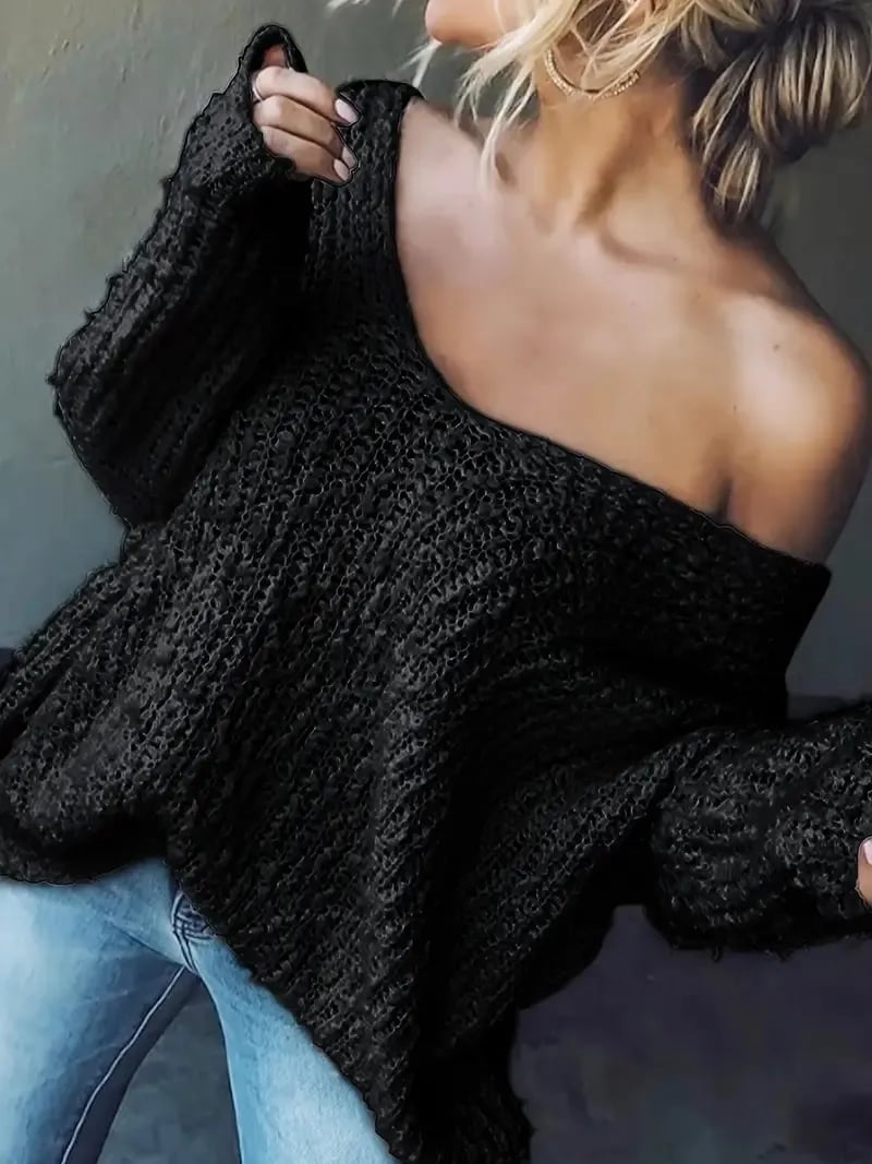 Oriana Off-the-Shoulder Sweater | Lightweight, Casual Fit - Hartwella