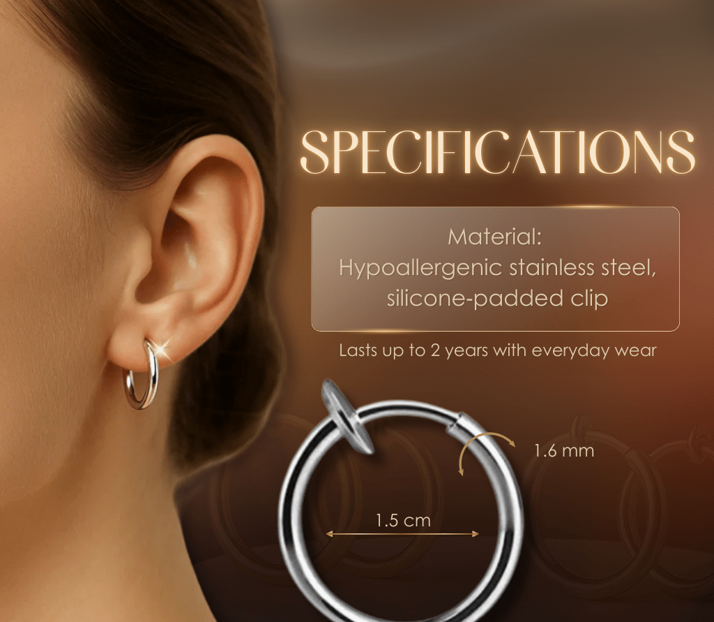 Orlina Comfort Earrings | Retractable, Hypoallergenic - Hartwella