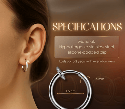 Orlina Comfort Earrings | Retractable, Hypoallergenic - Hartwella