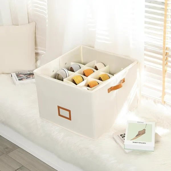 Ovela Foldable Shoe Organizer | Oxford Fabric, Adjustable Compartments - Hartwella