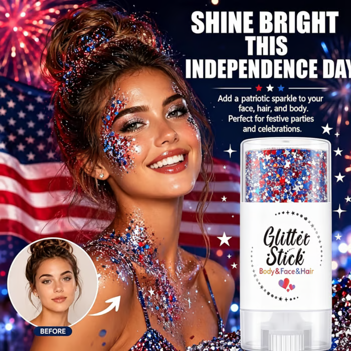 Patriot Glitter Stick | Water-Resistant, Non-Toxic, Easy Application - Hartwella