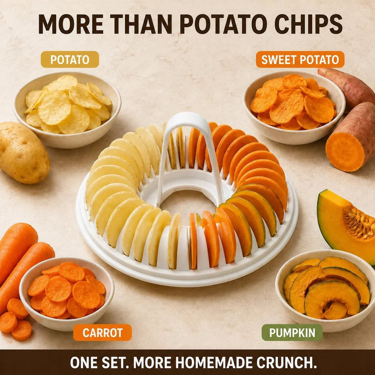 Pavo Chip Maker | Oil-Free, Includes Slicer Bowl Set - Hartwella