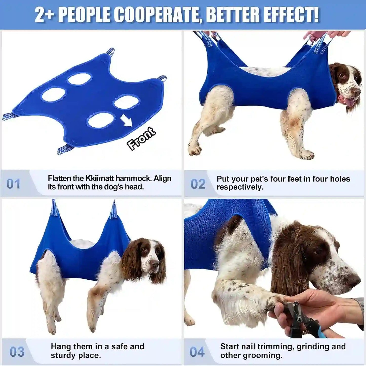 Pavo Pet Grooming Hammock | Breathable Mesh, Heavy-Duty Safety for Dogs and Cats - Hartwella