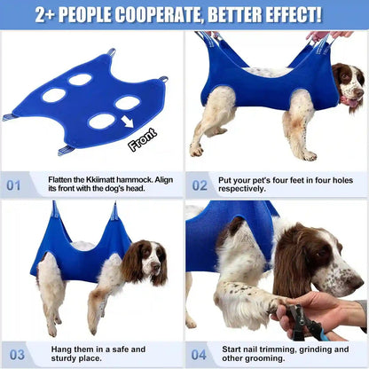 Pavo Pet Grooming Hammock | Breathable Mesh, Heavy-Duty Safety for Dogs and Cats - Hartwella