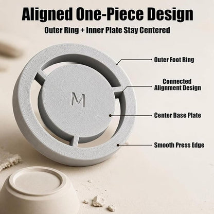 Pavo Pottery Tool | Multi-Size Clay Foot Ring Template for Trimming - Hartwella