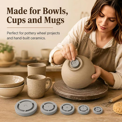 Pavo Pottery Tool | Multi-Size Clay Foot Ring Template for Trimming - Hartwella