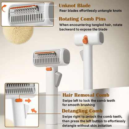 Pawfect Grooming Comb | 2 - in - 1 Dematting Tool for Dogs and Cats - Hartwella