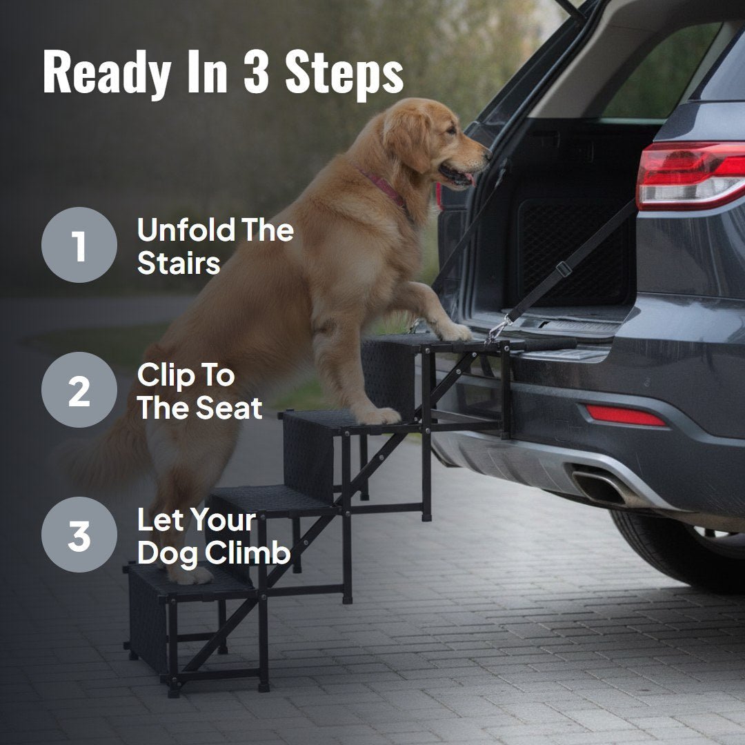 Pawstep™ Foldable Non-Slip Dog Car Stairs