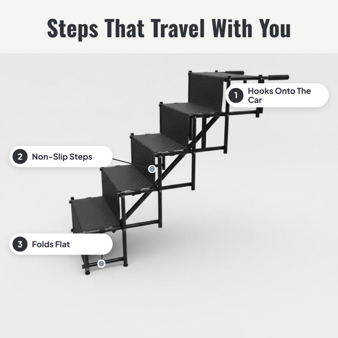 Pawstep™ Foldable Non-Slip Dog Car Stairs