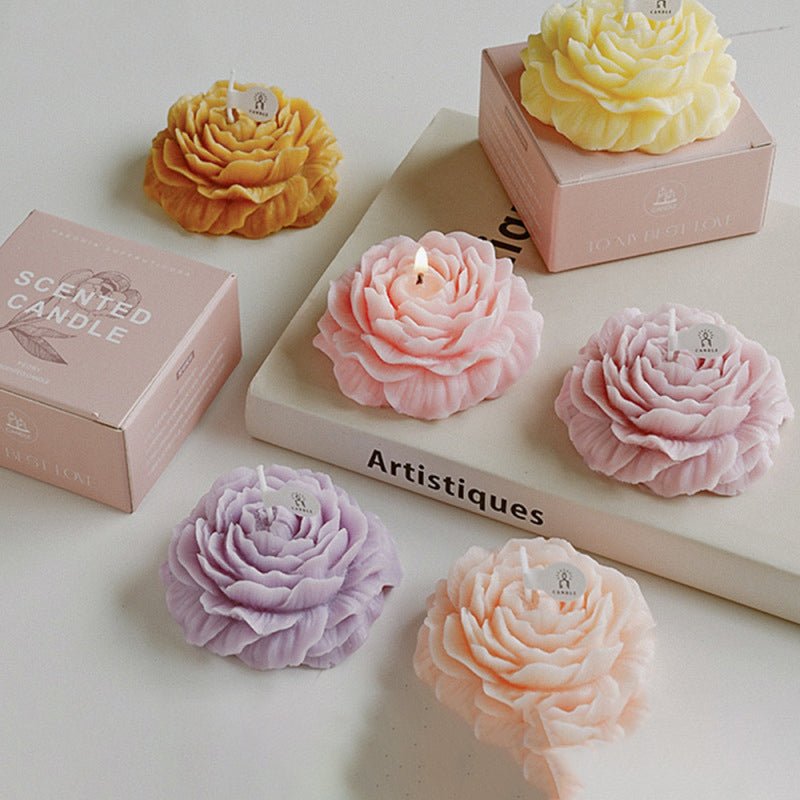 Pearly Peony Candle | Floral Scented Gift - Hartwella