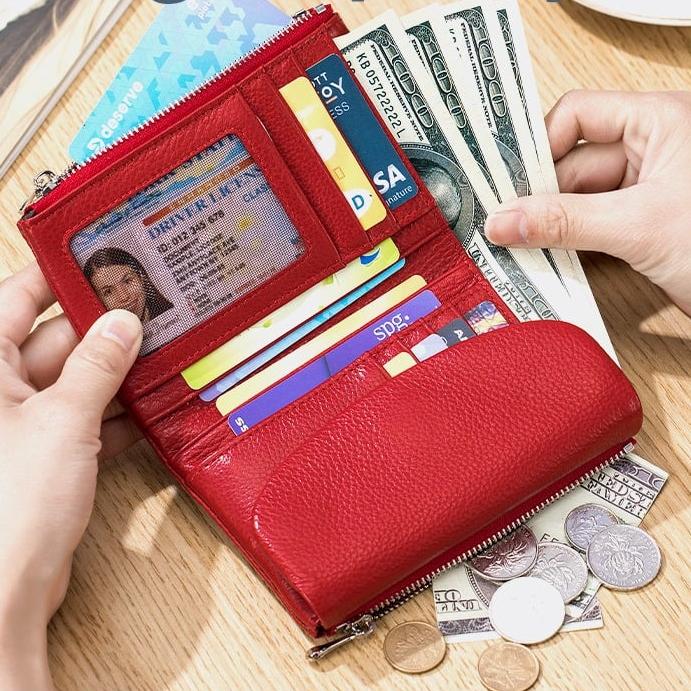 Pella Leather Wallet | Genuine Leather, Slim Design, Multi-Function - Hartwella
