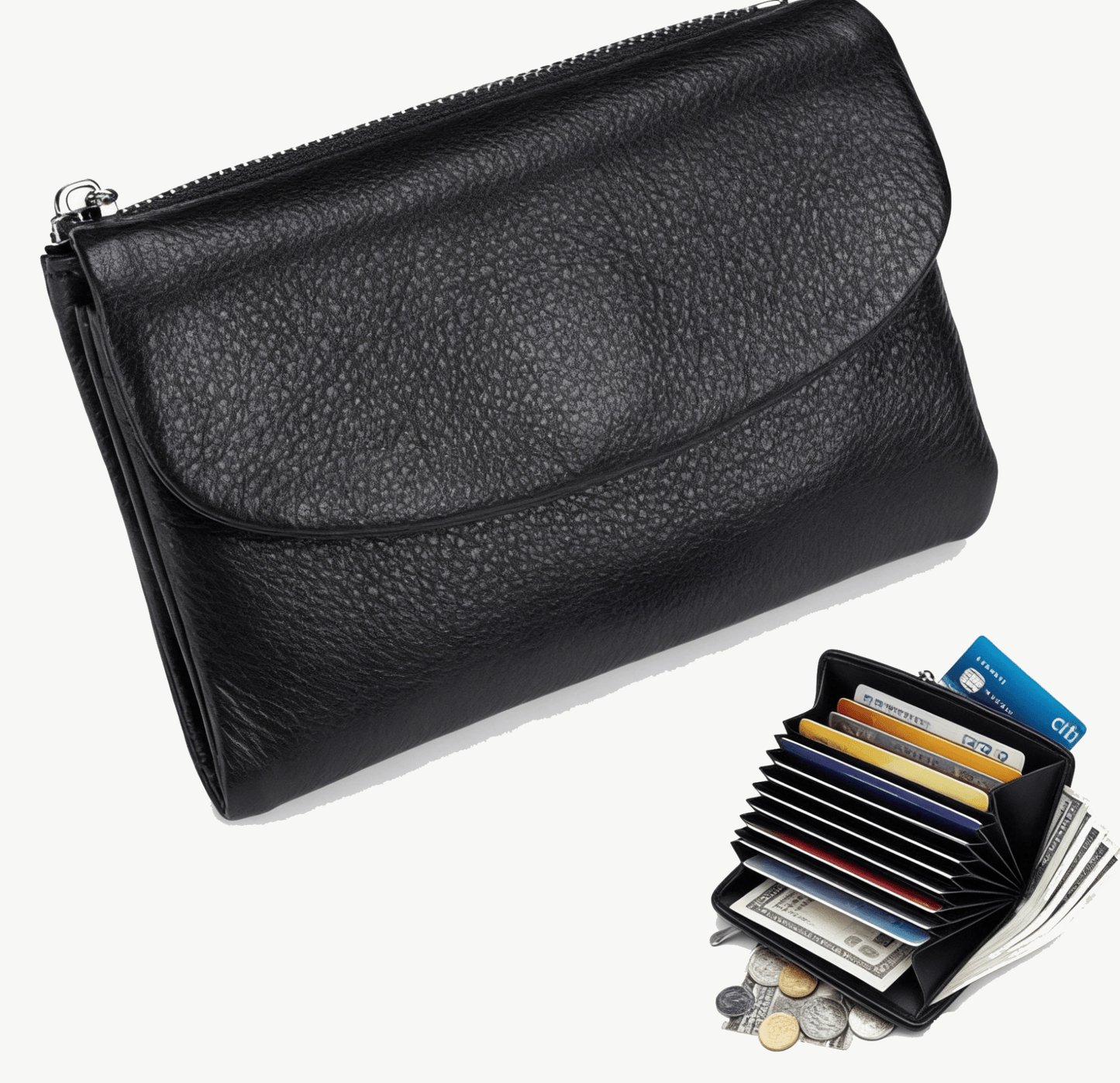 Pella Leather Wallet | Genuine Leather, Slim Design, Multi-Function - Hartwella