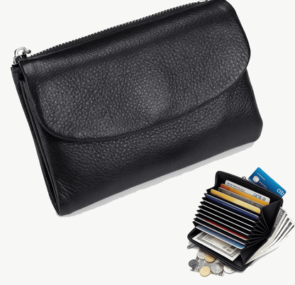 Pella Leather Wallet | Genuine Leather, Slim Design, Multi-Function - Hartwella