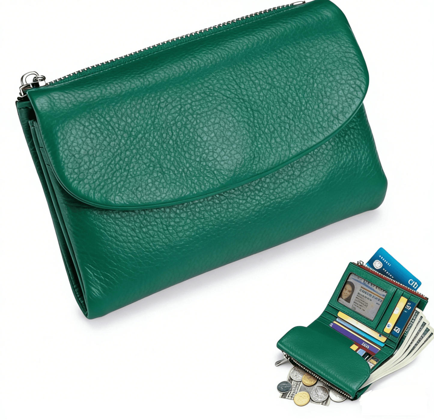 Pella Leather Wallet | Genuine Leather, Slim Design, Multi-Function - Hartwella