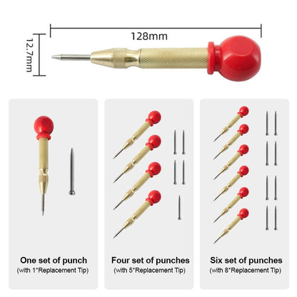 Penta Center Punch | Spring - Loaded Precision Tool - Hartwella