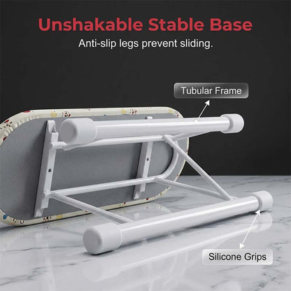 Pico Small Ironing Board | Compact Table Top Design, Foldable Metal Frame - Hartwella