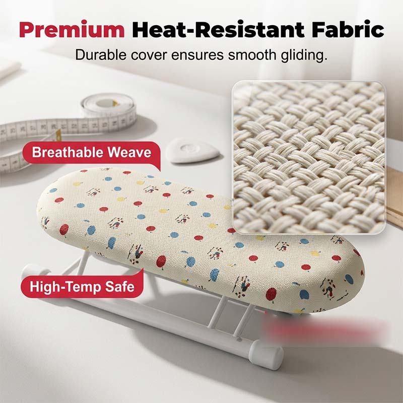 Pico Small Ironing Board | Compact Table Top Design, Foldable Metal Frame - Hartwella