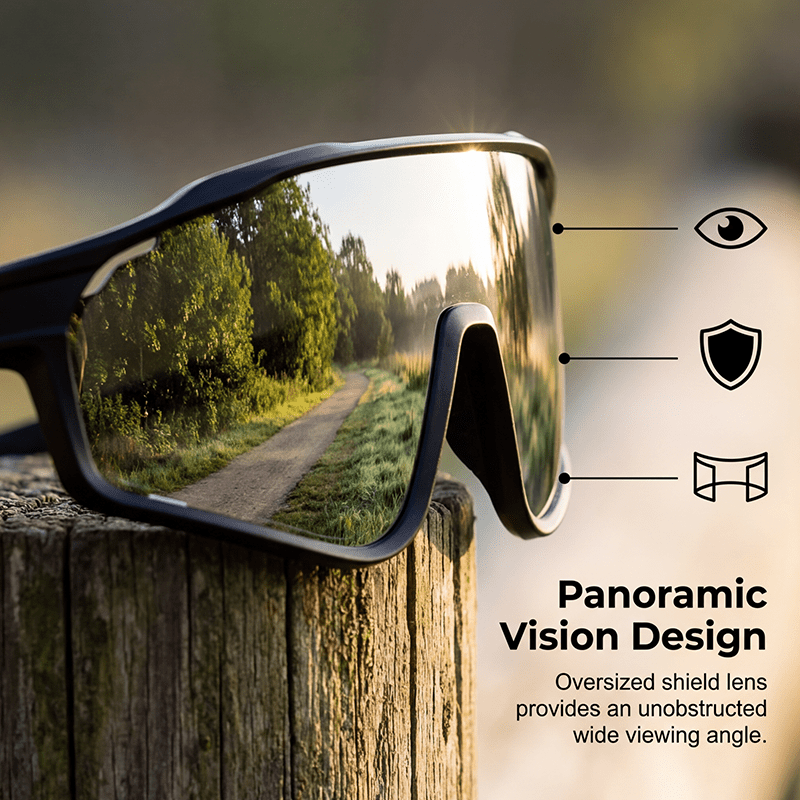Pico Sports Glasses | Photochromic, Panoramic Vision, Anti - Slip Fit - Hartwella