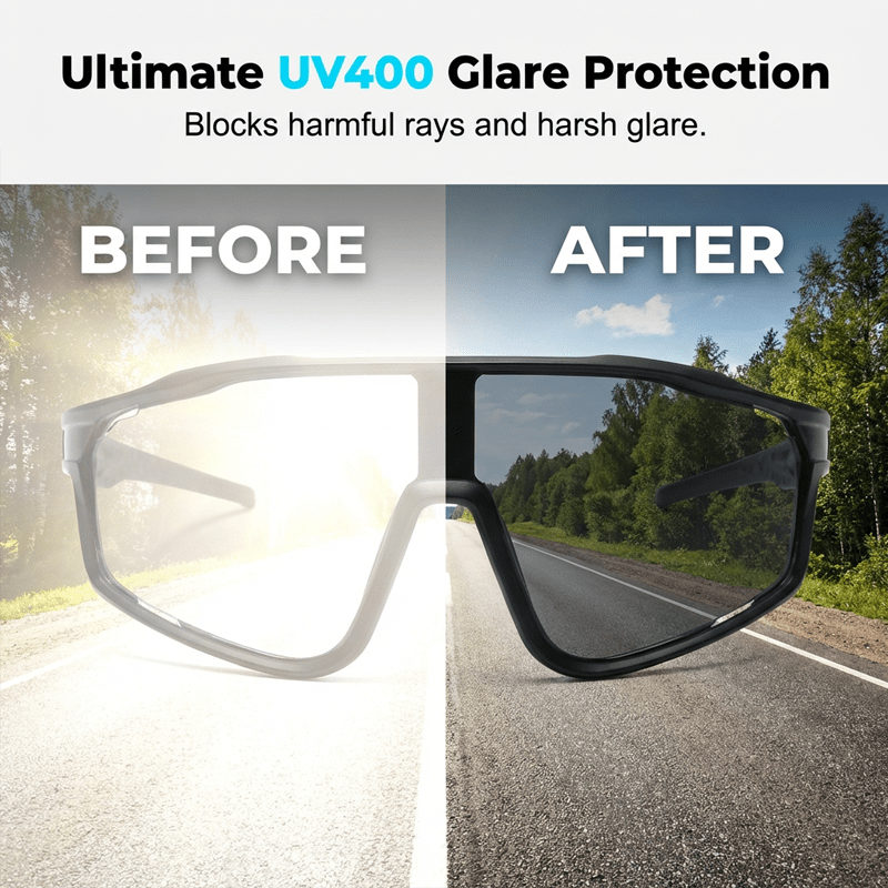Pico Sports Glasses | Photochromic, Panoramic Vision, Anti - Slip Fit - Hartwella