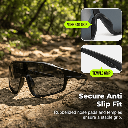 Pico Sports Glasses | Photochromic, Panoramic Vision, Anti - Slip Fit - Hartwella