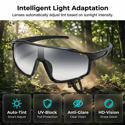 Pico Sports Glasses | Photochromic, Panoramic Vision, Anti - Slip Fit - Hartwella