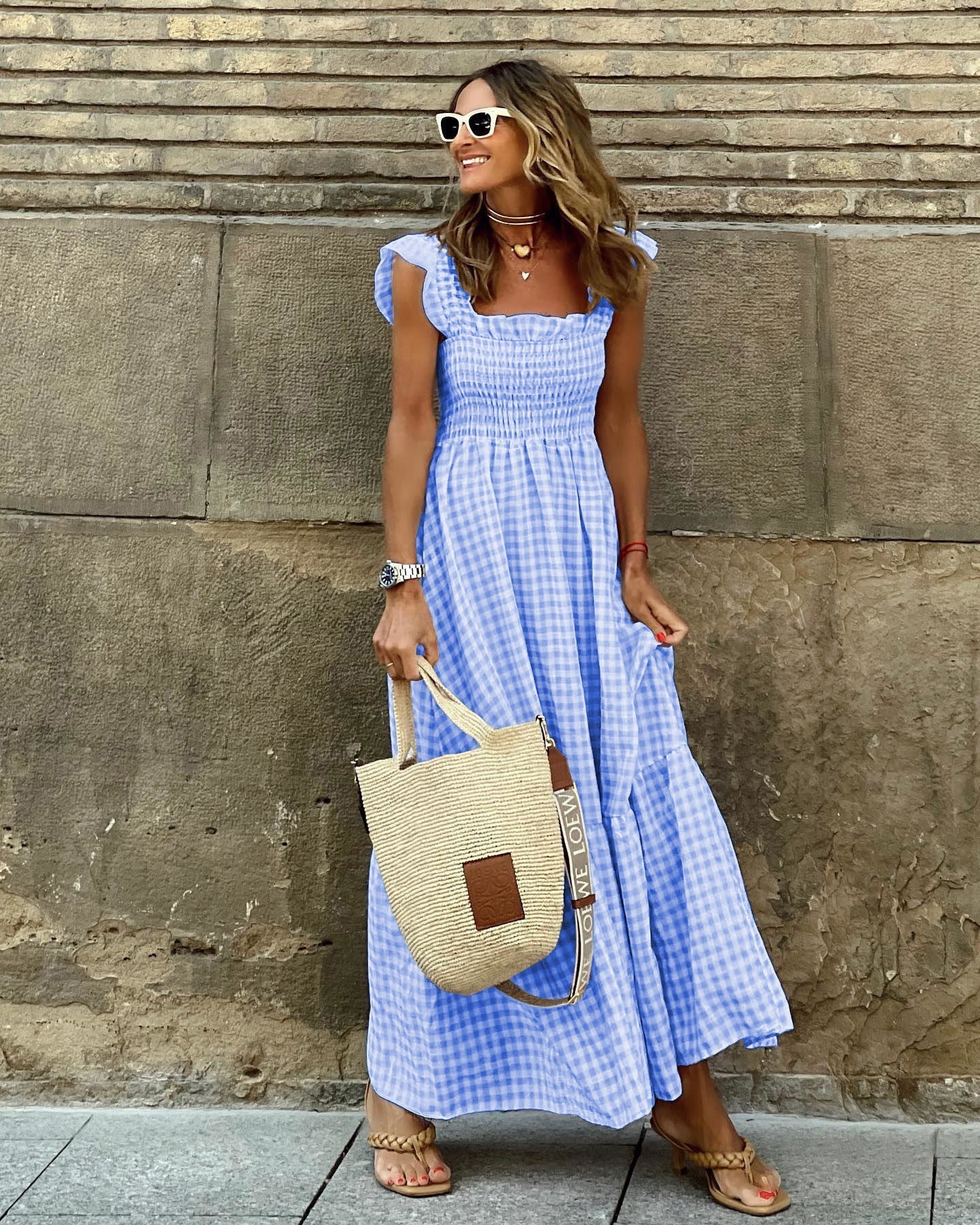 Pina Maxi Dress | Flattering Smocked Bodice, Lightweight Summer Dress - Hartwella