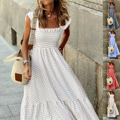 Pina Maxi Dress | Flattering Smocked Bodice, Lightweight Summer Dress - Hartwella