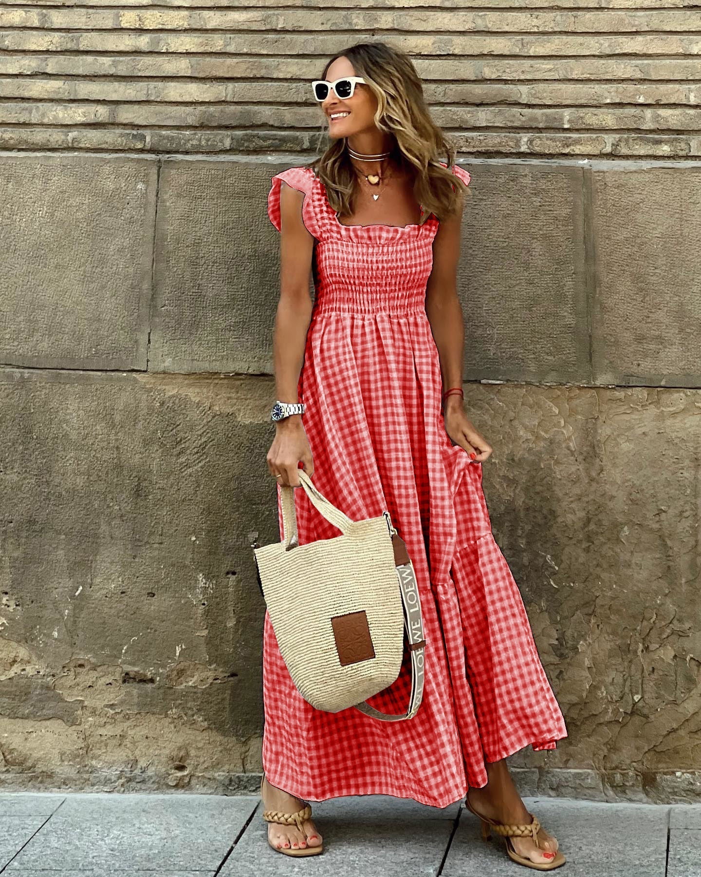 Pina Maxi Dress | Flattering Smocked Bodice, Lightweight Summer Dress - Hartwella