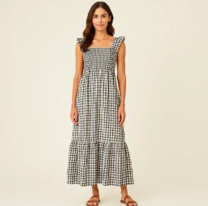 Pina Maxi Dress | Flattering Smocked Bodice, Lightweight Summer Dress - Hartwella