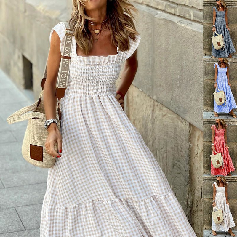 Pina Maxi Dress | Flattering Smocked Bodice, Lightweight Summer Dress - Hartwella