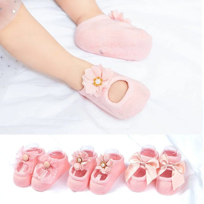 Pinky Baby Socks | Ultra - Soft Cotton Blend, Non - Slip - Hartwella