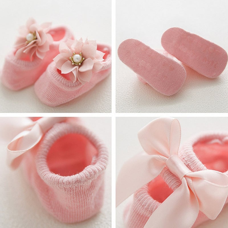 Pinky Baby Socks | Ultra - Soft Cotton Blend, Non - Slip - Hartwella