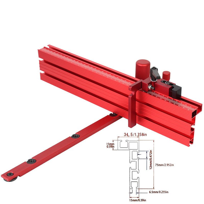 Pinnacle Miter Gauge | Precision Aluminum, Adjustable Angle - Hartwella