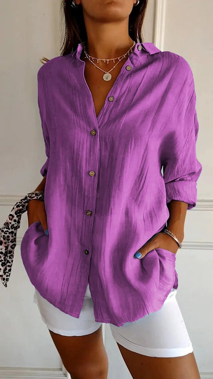 Plea Shirt | Classic Pleated, Plus Size - Hartwella