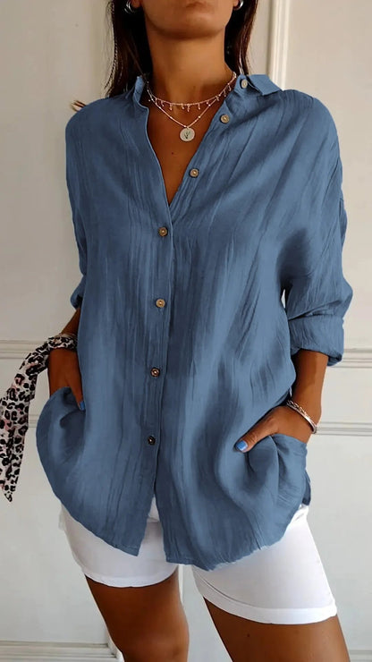 Plea Shirt | Classic Pleated, Plus Size - Hartwella