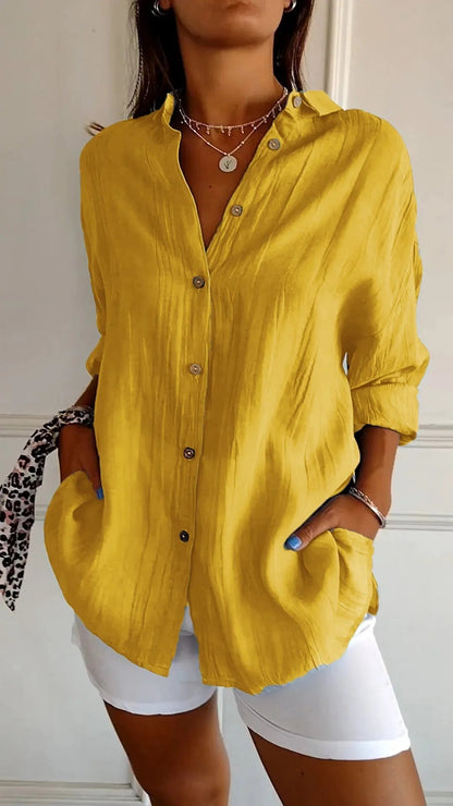 Plea Shirt | Classic Pleated, Plus Size - Hartwella